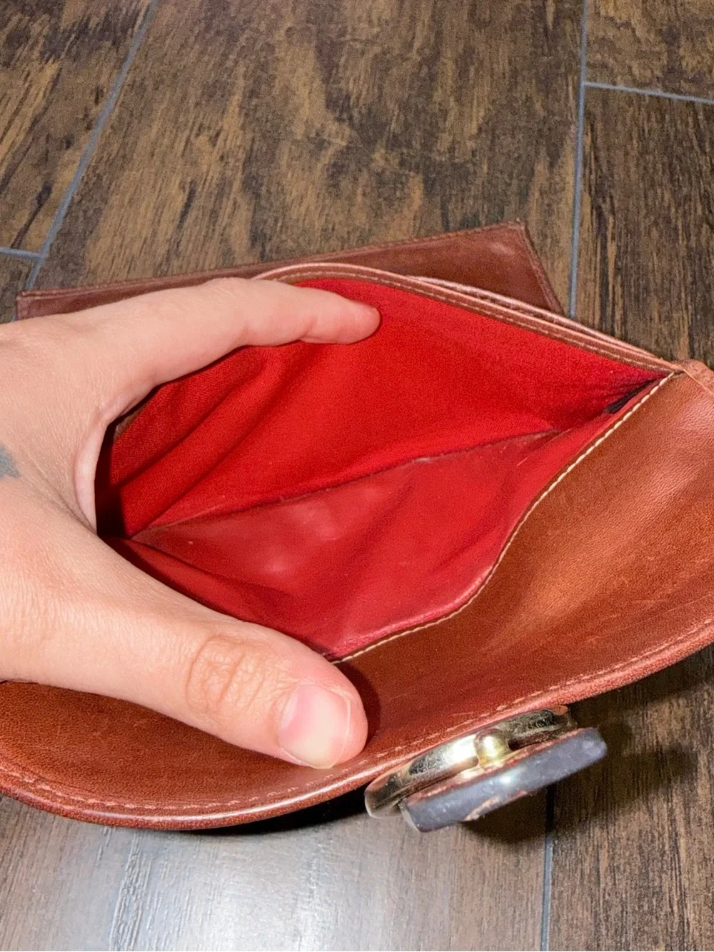 Dooney & Bourke Tan Monogram Wallet with Brown Trim